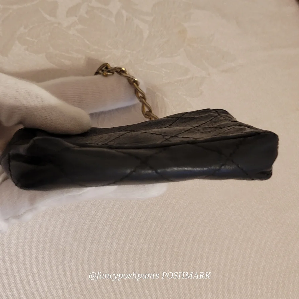 CHANEL lambskin Mini Mini Matelasse Chain Pouch CC vintage made in France luxury - Picture 13 of 17